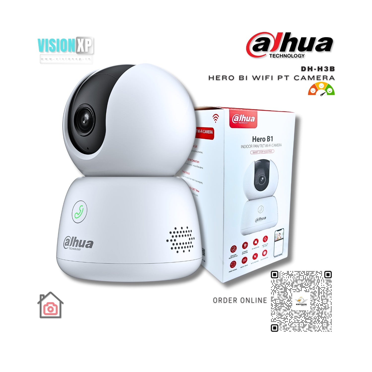 Dahua DH-H3B Hero B1 3MP Indoor Fixed-focal Wi-Fi PT Network Camera Dahua DH-H3B Hero B1 3MP Indoor Fixed-focal Wi-Fi PT Network Camera